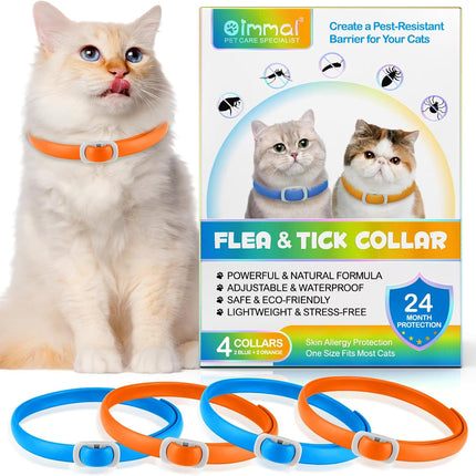 Cat Flea and Tick Collar | 24-Month Flea & Tick Prevention | Adjustable