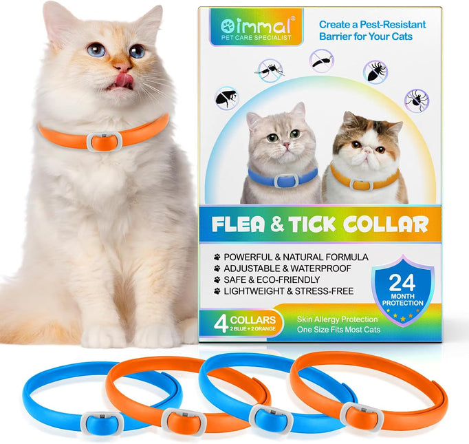 Cat Flea and Tick Collar | 24-Month Flea & Tick Prevention | Adjustable