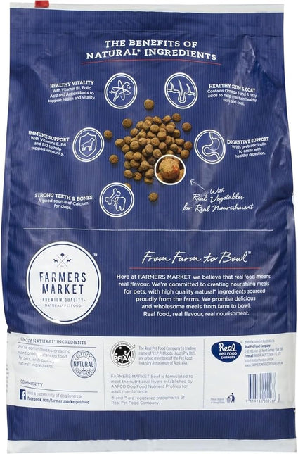 Farmer's Market Beef and Farm Vegetables Adult Dry Dog Food 6.8kg