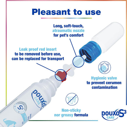 DOUXO® S3 CARE Ear Cleaner, Dogs & Cats, Vet-Recommended, 60ml