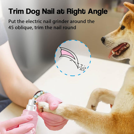 Casfuy Dog Nail Grinder Upgraded - Professional 2-Speed Whisper-Quiet