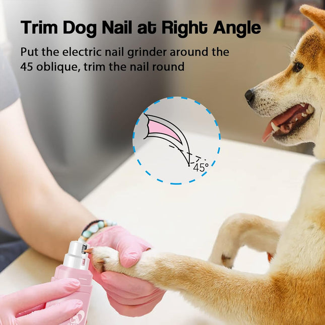 Casfuy Dog Nail Grinder Upgraded - Professional 2-Speed Whisper-Quiet