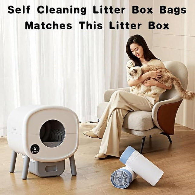 40 Count Cat Litter Box Liners - Unscented,Thick & Leak-Resistant, Fits Most Standard 13-15 Gallon Litter Boxes