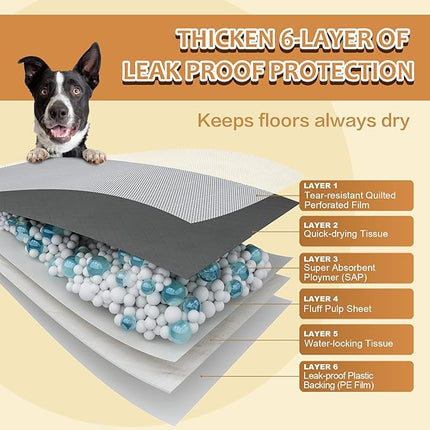 Dog Pee Pads Extra Large 28" x 34", Charcoal Puppy Pads XL