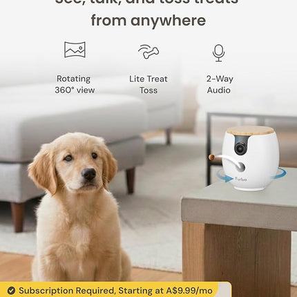 Furbo Mini 360° 2K Pet Camera for Dog & cat (2025 New) + AI Nanny,(Subscription Required)