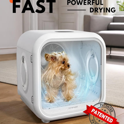 62L Cat Dryer Box Pet Dryer, 360° Efficient Automatic (white)
