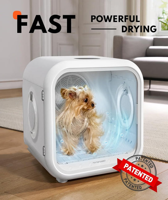 62L Cat Dryer Box Pet Dryer, 360° Efficient Automatic (white)
