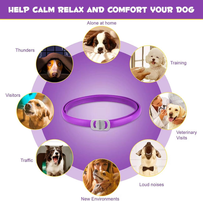 Calming Collar for Dogs, 3 Packs Dog Anxiety Relief,60 Days