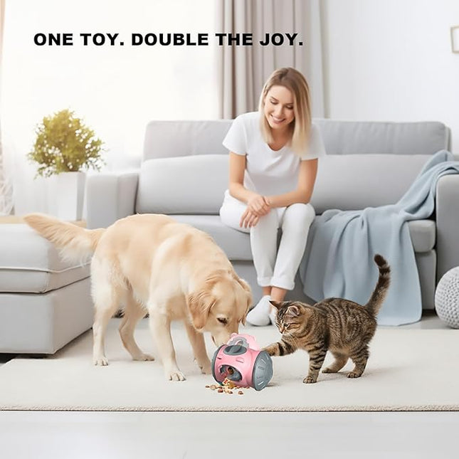 Pet Treat Dispenser for Cats & Small/Medium Dogs - Interactive Puzzle Feeder Toy