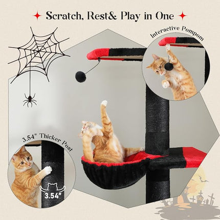 PAWZ Road Gothic Cat Tree, 86.8"-120" Floor to Ceiling Tower Large Condo