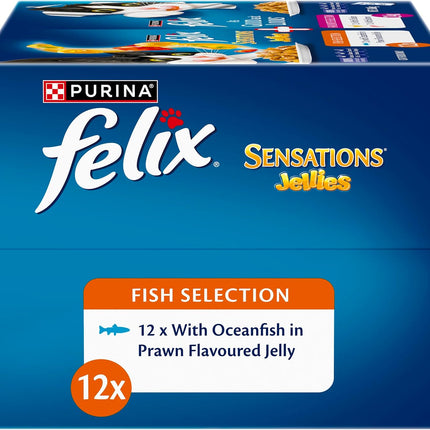 FELIX Adult As Good As It Looks™ & Sensations® Jellies Favourites Selection Wet Cat Food 36x85g