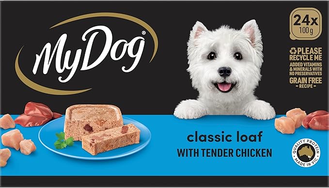 My Dog Adult Wet Dog Food Classic Loaf with Tender Chicken 24 x 100g Trays