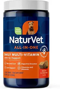 NaturVet All-in-One Dog Supplement Daily Multivitamin - 120 Soft Chews