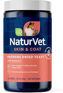 NaturVet Brewers Dried Yeast Formula with Garlic Flor Dogs & Cats - 1 lb