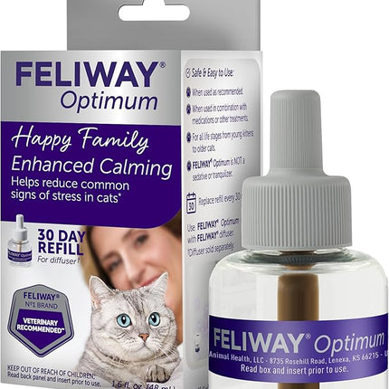 FELIWAY Optimum Cat Calming Pheromone Diffuser Refill - 1 Pack