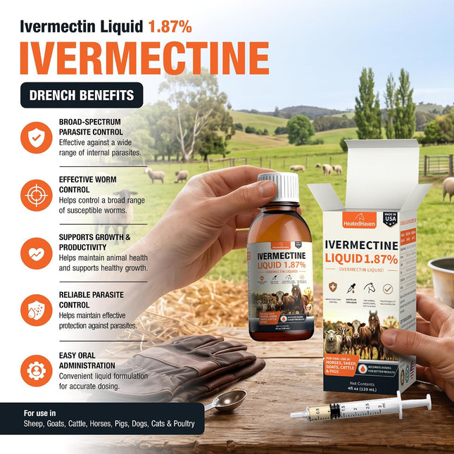 Livestock Liquid 1.87% Formula for Horses, Goat, Sheep, Poultry & More