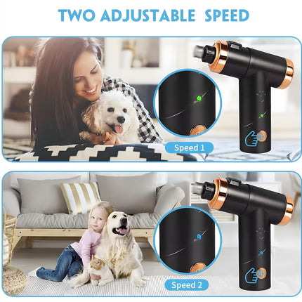 Quiet Dog and Cat Nail Grinder, LED Light, 2-Speed, Rechargeable, for Small to Large Pets