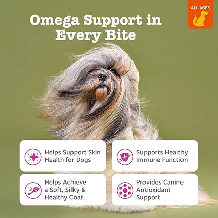 Zesty Paws Salmon Fish Oil Omega 3 For Dogs - With Wild Alaskan Salmon Oil - Anti Itch Skin & Coat + Allergy Support - Hip & Joint + Arthritis Dog Supplement - Omega-3 & 6 + Epa & Dha - 90 Chew Treats