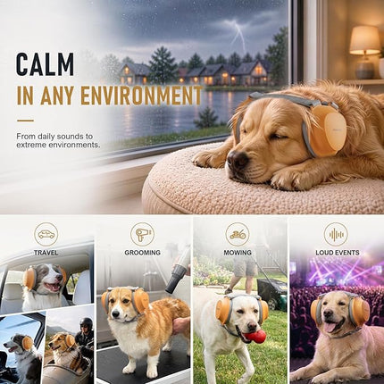 Premium Dog Ear Muffs Noise Protection, Up to 30dB NRR Noise Reduction, M/L Dogs