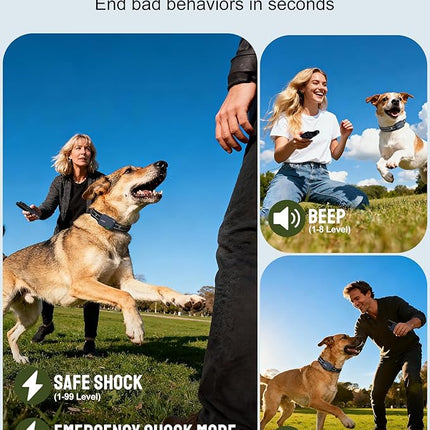 Dog Shock Collar - 4500FT Dog Training Collar with Remote, IPX8 Waterproof