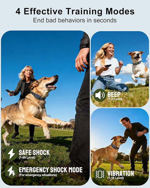 Dog Shock Collar - 4500FT Dog Training Collar with Remote, IPX8 Waterproof