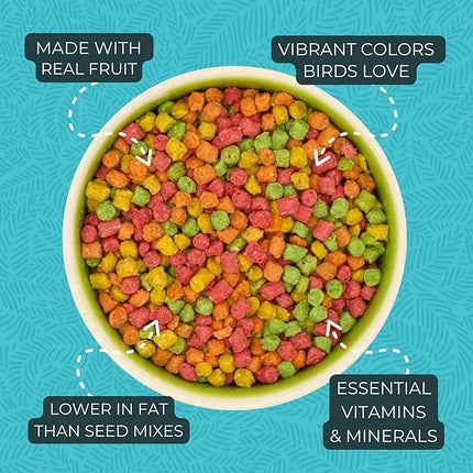 Zupreem Bird Seed, Fruitblend Parrots Food, Daily Bird Food for Dove, Core Nutrition for Small Birds, Made in USA, Parakeet Food, Budgie Food, 907g