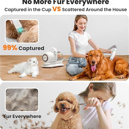 neabot Neakasa P1 Pro Pet Grooming Kit & Vacuum Suction 99% Pet Hair