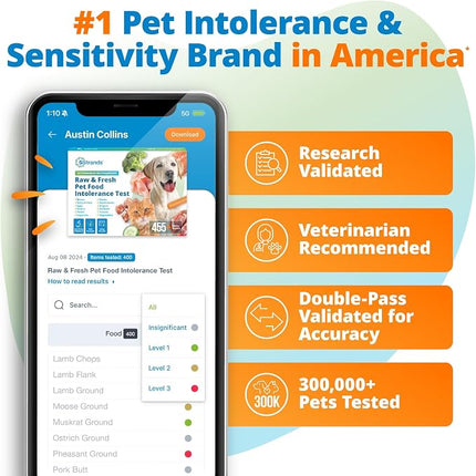 5Strands Raw & Fresh Pet Food Intolerance Test, 400 Items Tested