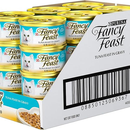 Fancy Feast Grilled Adult Wet Cat Food Grilled Tuna Feast in Gravy 24x85g