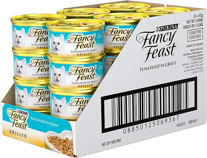 Fancy Feast Grilled Adult Wet Cat Food Grilled Tuna Feast in Gravy 24x85g