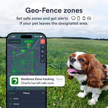 Petloc8 Dog GPS Tracker for Dogs, 4G LTE Real Time Tracking & Geo-Fence Alert,(Subscription Required)