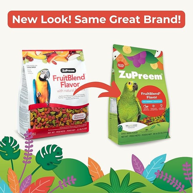 Zupreem Fruit Blend Diet for Large Birds, 3.5-Pound