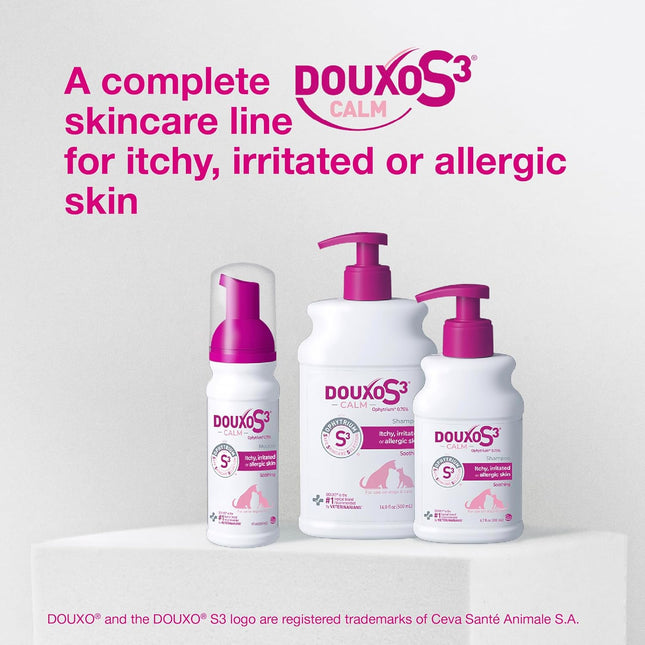 Douxo S3 Calm Shampoo 6.7 oz (200 mL) - for Dogs and Cats with Allergic, Itchy Skin