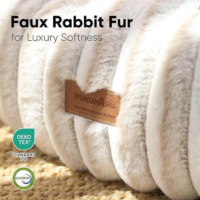 FUKUMARU Dog Bed, Calming Donut Dog Beds for Anxious Dogs, Modern Aesthetic Cat Bed with Gradient Print