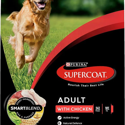 Supercoat Adult Chicken Dry Dog Food 18 Kg.