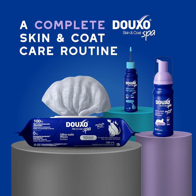 Douxo Spa Leave-on Mousse for Cats, Hypoallergenic, Skin-Friendly, 150 ml