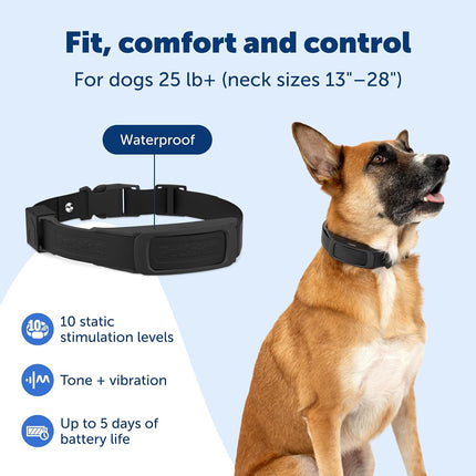 PetSafe Guardian GPS Dog Fence, 3/4 Acre+ | No Subscription, Tone, Vibration, or Static, up to 5-Day Battery, Installs in 1 Hour, Dogs 25 lbs + with, Neck 13-28 in