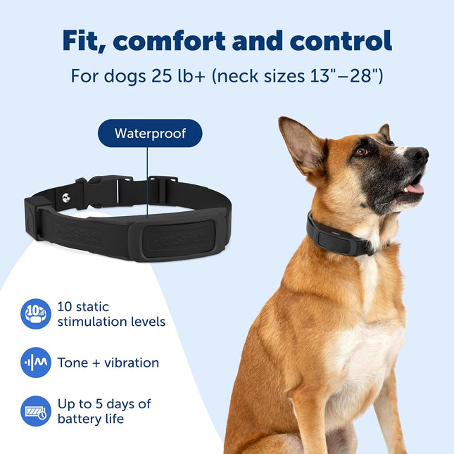PetSafe Guardian GPS Dog Fence, 3/4 Acre+ | No Subscription, Tone, Vibration, or Static, up to 5-Day Battery, Installs in 1 Hour, Dogs 25 lbs + with, Neck 13-28 in