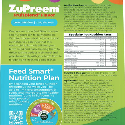 Zupreem Fruit Blend Diet for Large Birds, 3.5-Pound