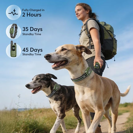 Dog Shock Collar - 4500FT Dog Training Collar with Remote, IPX8 Waterproof
