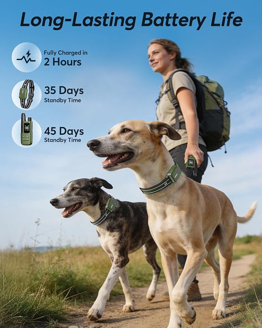 Dog Shock Collar - 4500FT Dog Training Collar with Remote, IPX8 Waterproof
