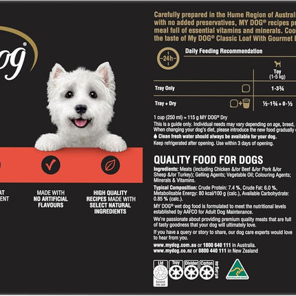 My Dog Adult Wet Dog Food Classic Loaf with Gourmet Beef