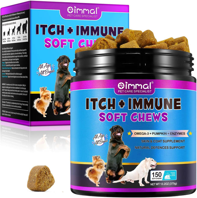 Allergy Relief Immune Chews for Dogs | Peking Duck Flavour | 150 Soft Chews
