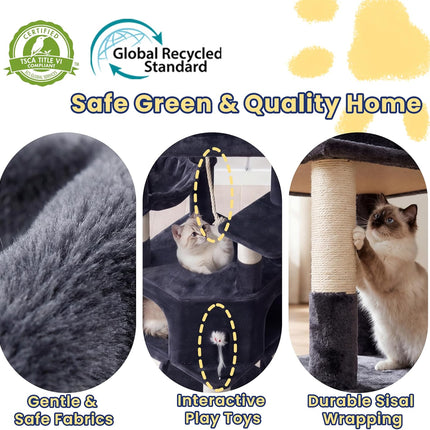 Cat Tree, 81.1" Tall Heavy Duty Cat Tower for Large Cats VCT032G