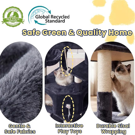 Cat Tree, 81.1" Tall Heavy Duty Cat Tower for Large Cats VCT032G