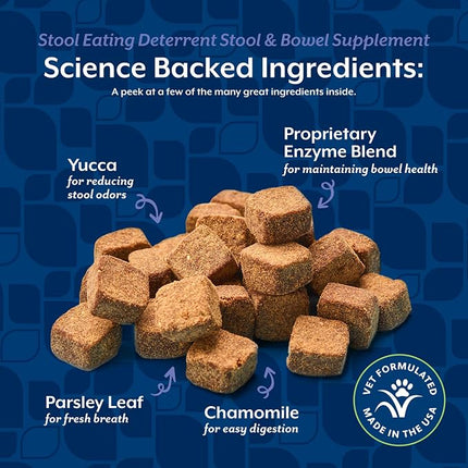 NaturVet Stool Eating Deterrent with Breath Aid for Dogs - 130 Soft Chews