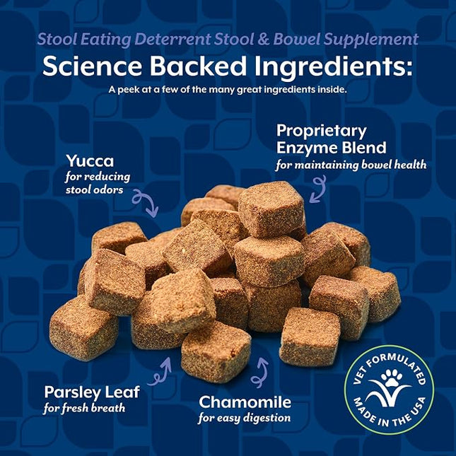 NaturVet Stool Eating Deterrent with Breath Aid for Dogs - 130 Soft Chews