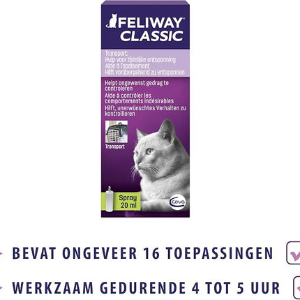 FELIWAY Classic Cat Calming Pheromone Travel Spray (20 mL)