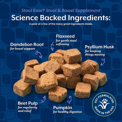 NaturVet Stool Ease Supplement for Dogs – 40 Soft Chews