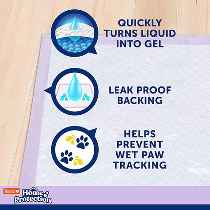 Hartz Odor Eliminating Dog Pee Pads, 50 Count, Lavender Scented, 21" x 21" (3270014838)